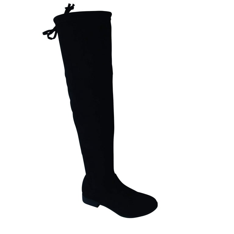 Walmart black suede boots sale