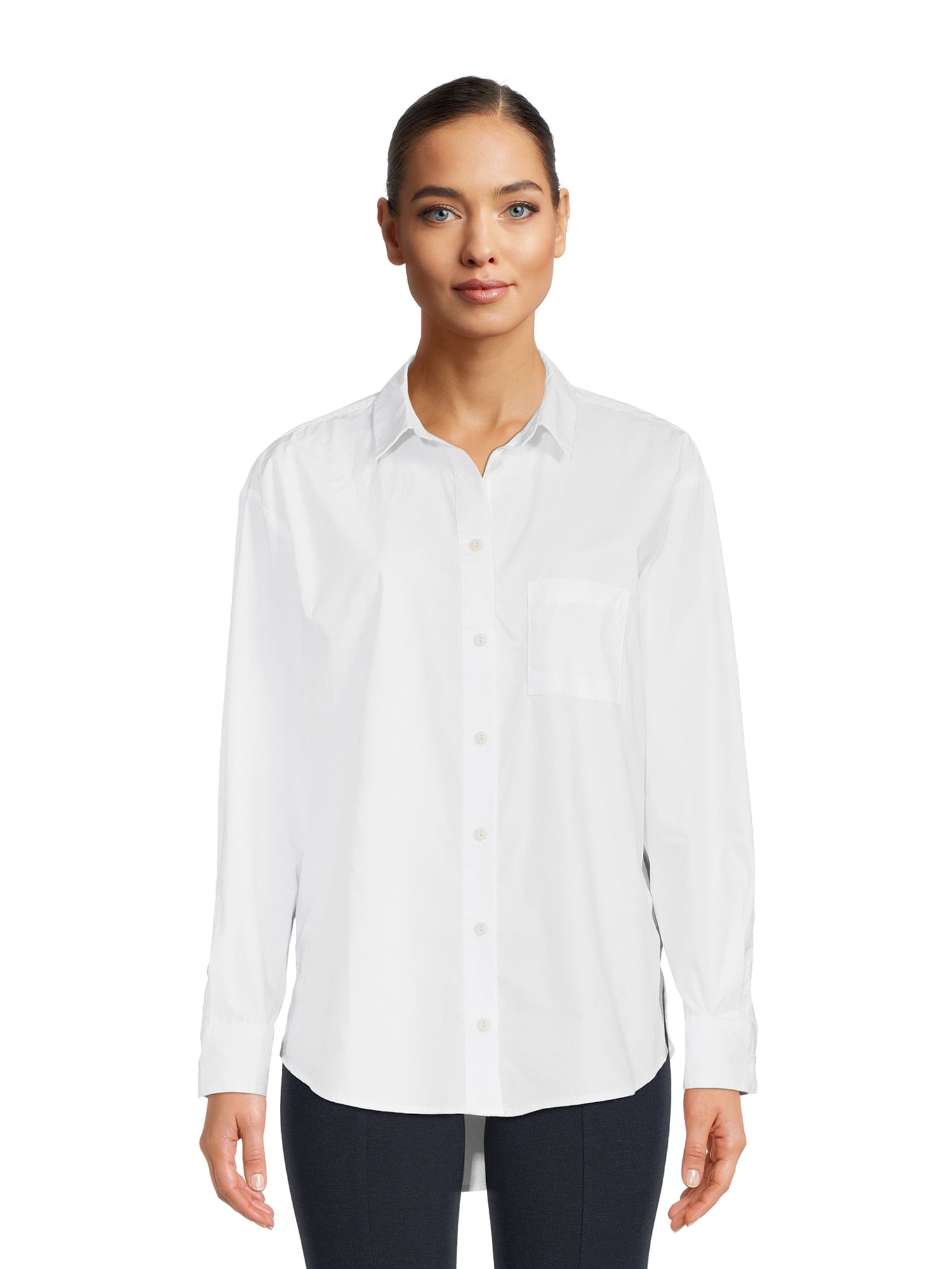 Time and Tru Women's Oversized ButtonDown Shirt