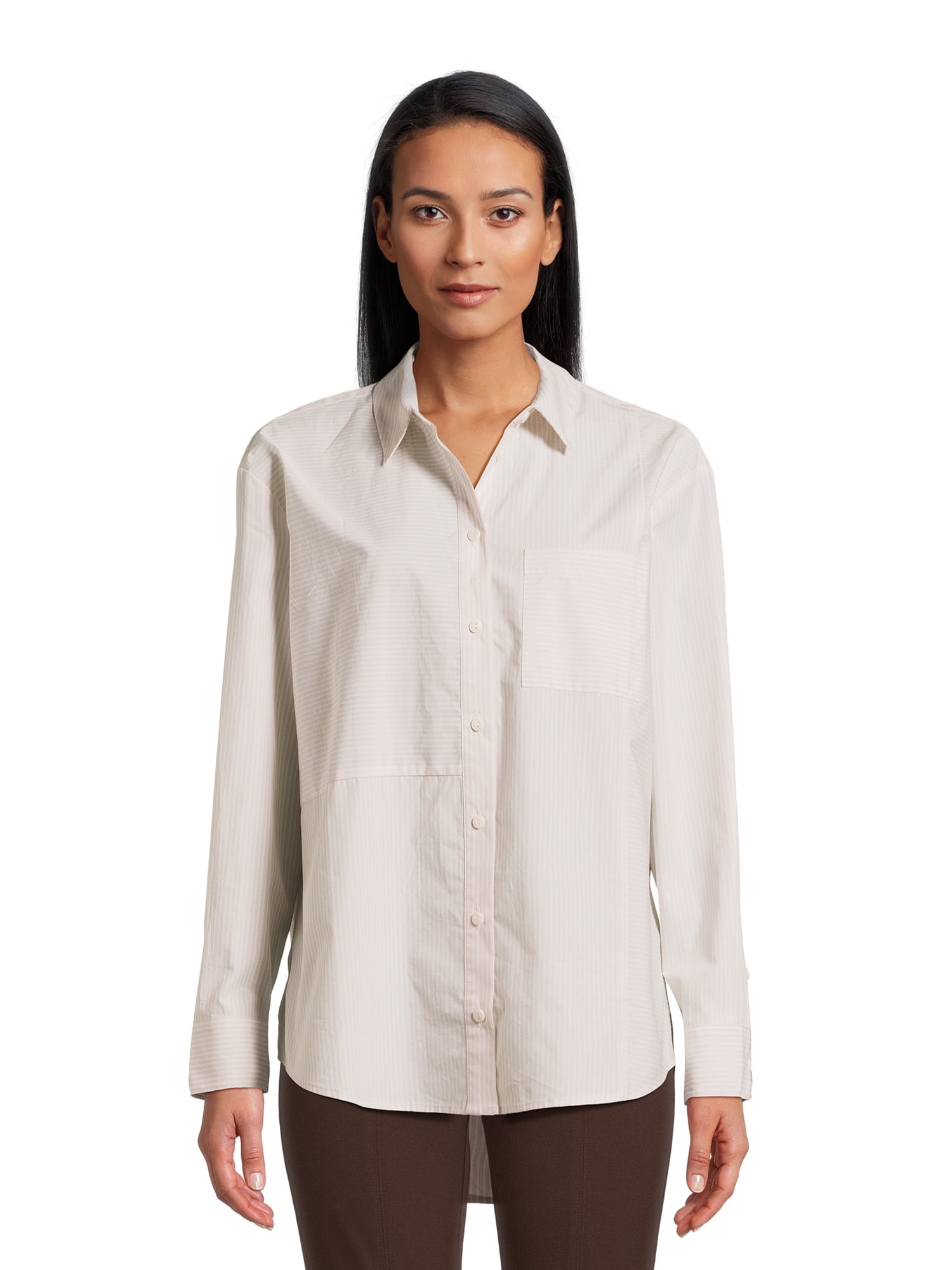 Oversized Button Front Shirt and Shorts Co-ord Set