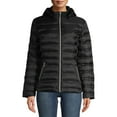Time and Tru Women's Packable Puffer Jacket with Hood