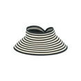 thumbnail image 1 of Time and Tru Women’s Packable Stripe Visor, Black/Natural, One Size Fits Most, 1 of 3