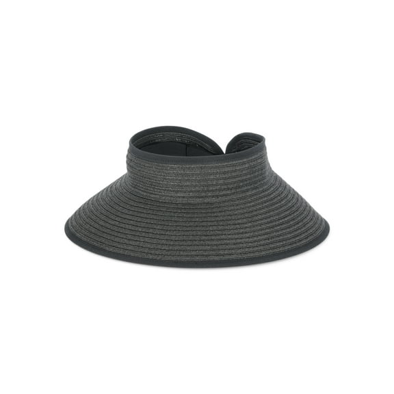 Time and Tru Women’s Packable Visor, Black, One Size Fits Most