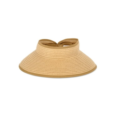 Time and Tru Women’s Packable Visor, Dark Natural, One Size Fits Most