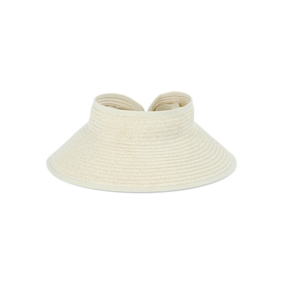 Time and Tru Women’s Packable Visor, Light Natural, One Size Fits Most
