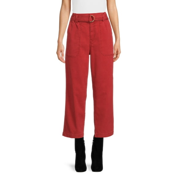 Time and Tru Women's Paperbag Belted Jeans