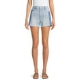 thumbnail image 1 of Time and Tru Women's Patchwork Fashion Denim Shorts, 1 of 5