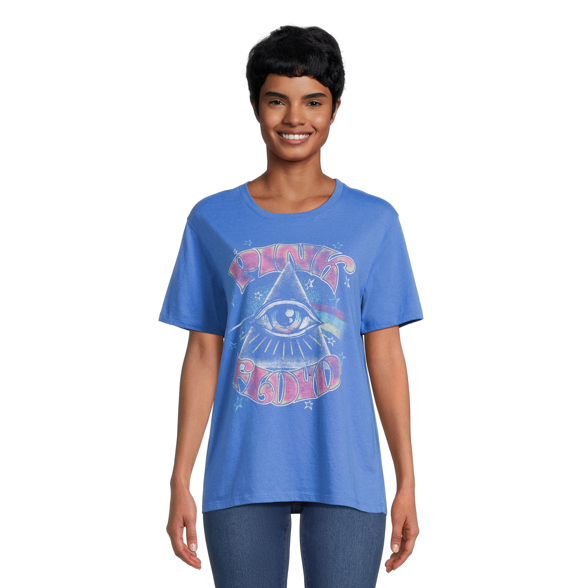 Time and Tru Women's Pink Floyd Graphic Band T-Shirt - Walmart.com
