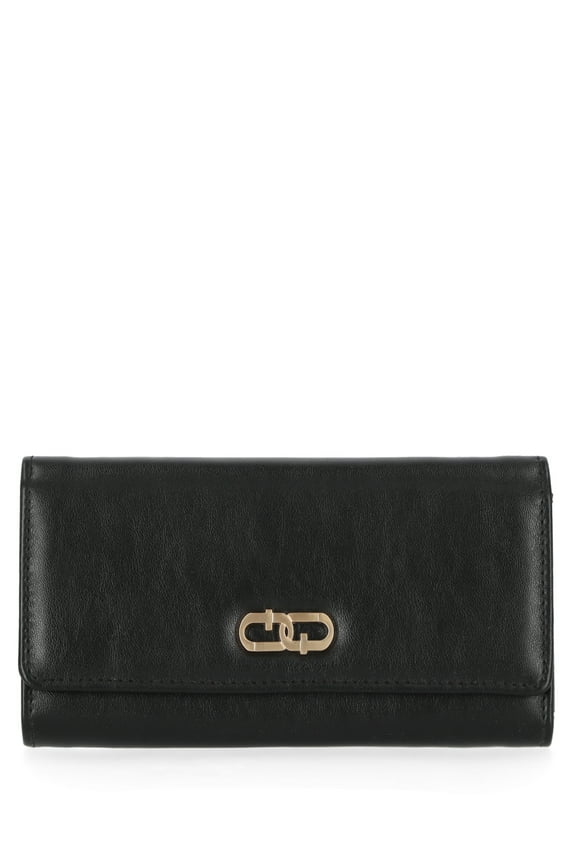 Women's Piper Clutch Wallet, Solid Black