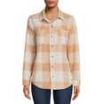 Time and Tru Women's Plaid Button Down Shirt