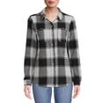 thumbnail image 1 of Time and Tru Women's Plaid Button Down Shirt, 1 of 5
