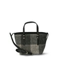 thumbnail image 1 of Time and Tru Women's Plaid Mini Tote Crossbody, Black, 1 of 7
