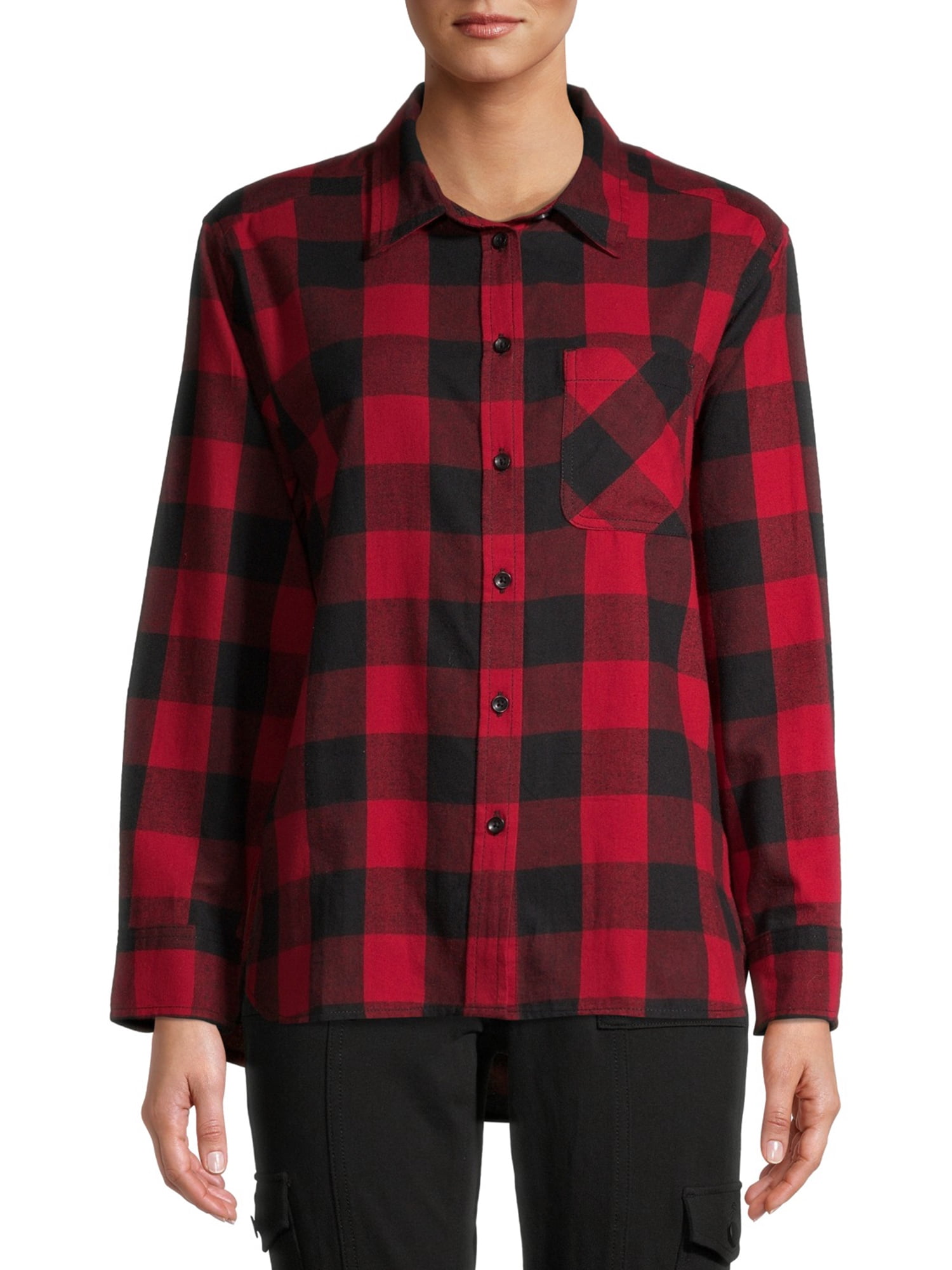 Time and Tru Women's Plaid Top