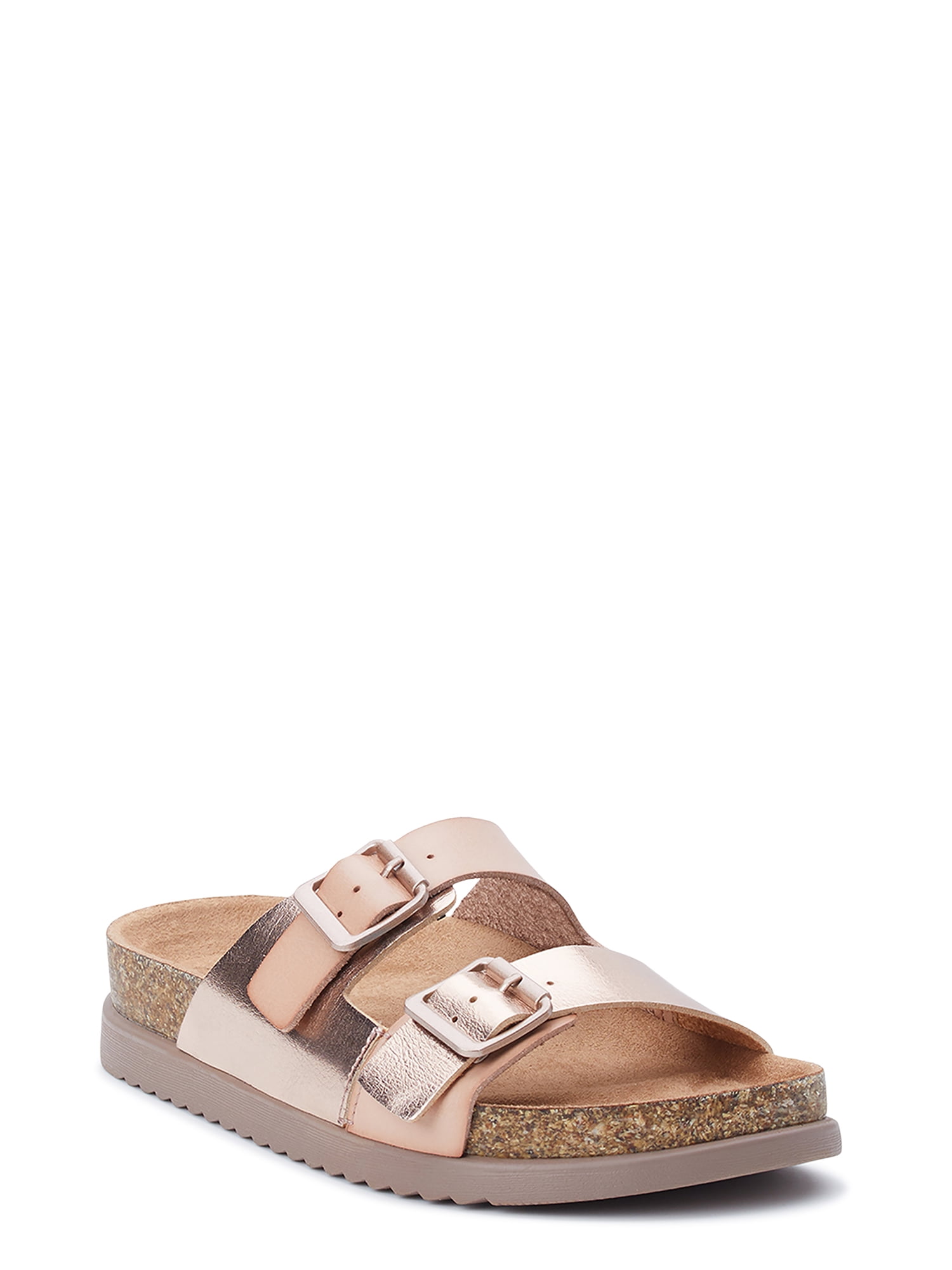 Time and Tru Women's Platform Footbed Sandals - Walmart.com