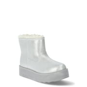 Time and Tru Women's Genuine Suede Platform Cozy Boots, Sizes 6-11