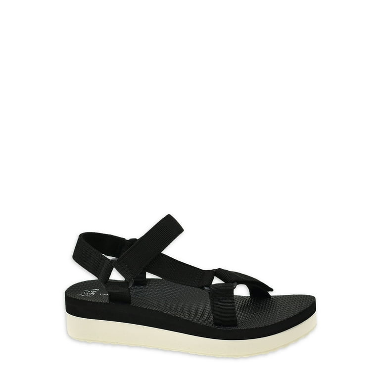 Walmart womens black sandals sale