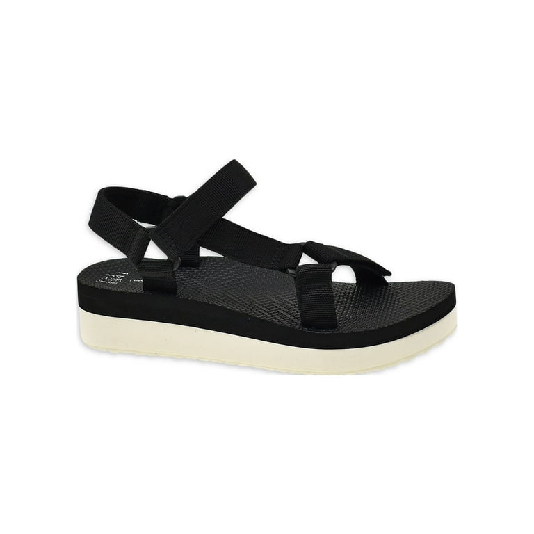 Time and Tru Women&rsquo;s Platform Nature Sandals - Walmart.com