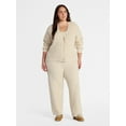 thumbnail image 1 of Time and Tru Women's and Women's Plus Cardigan and Pants Sweater Set, 2-Piece, Sizes XS-4X, 1 of 4
