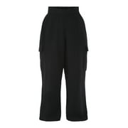 Time and Tru Women's and Women's Plus Cotton Double Cloth Cargo Pants, Sizes XS-XXXL