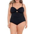 thumbnail image 1 of Time and Tru Women’s Plus Keyhole Front One Piece Swimsuit, 1 of 4