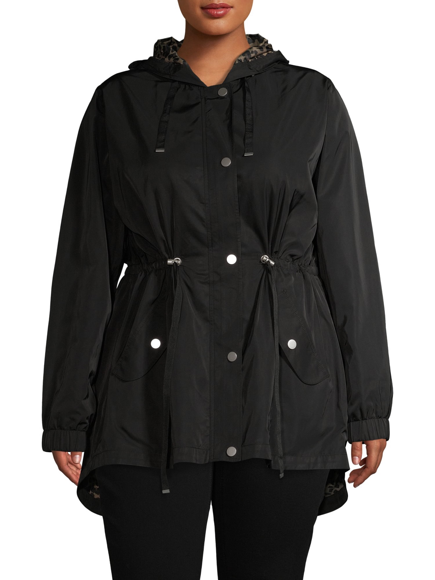 Time and Tru Women s Plus Size Lightweight Anorak Jacket Walmart