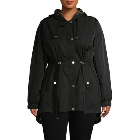 Time and Tru Women's Plus Size Lightweight Anorak Jacket