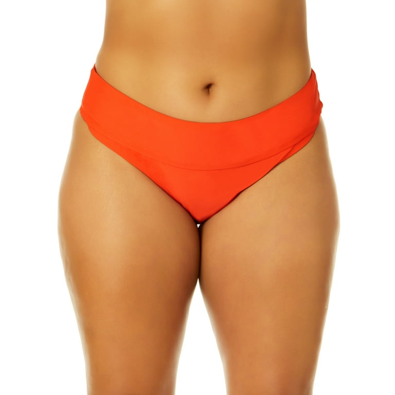 Mid rise high cut bikini bottom discount