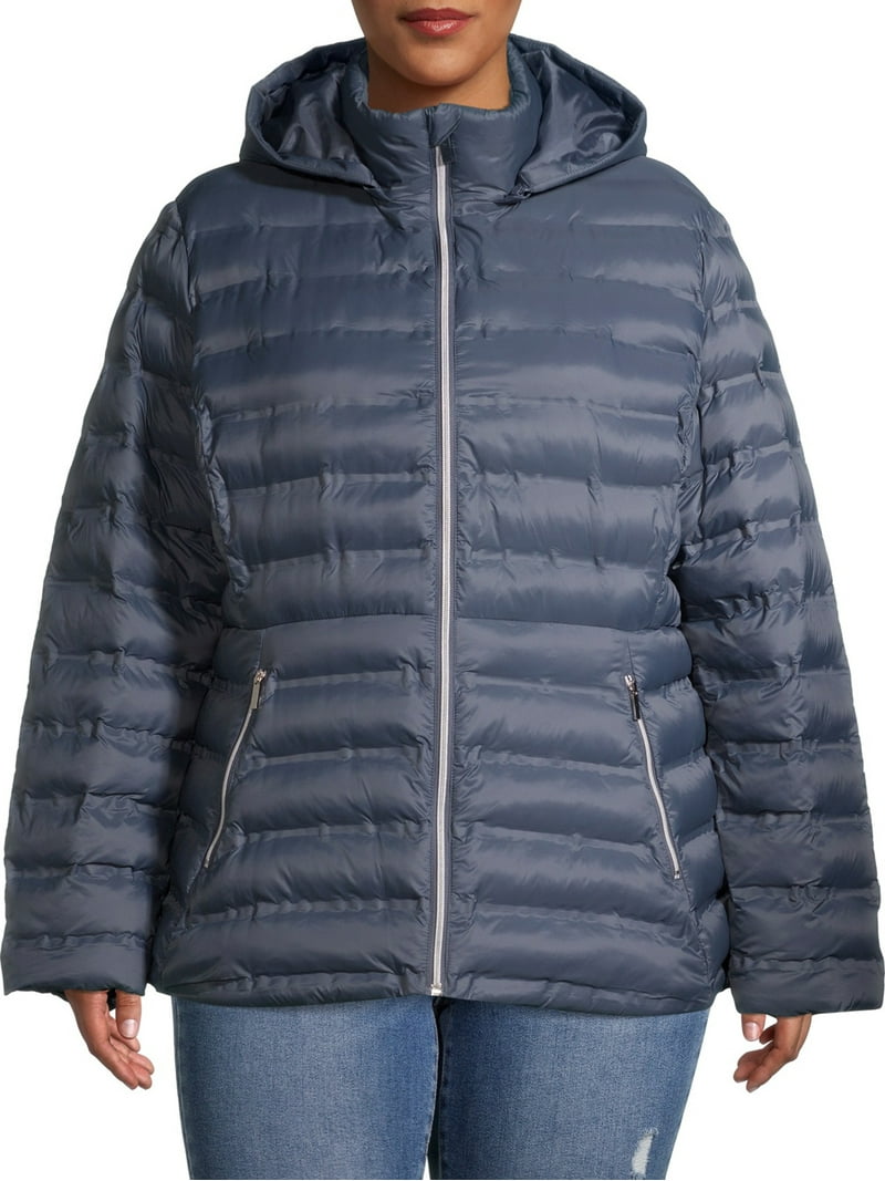 Time and Tru women's Plus Size Packable Puffer Jacket
