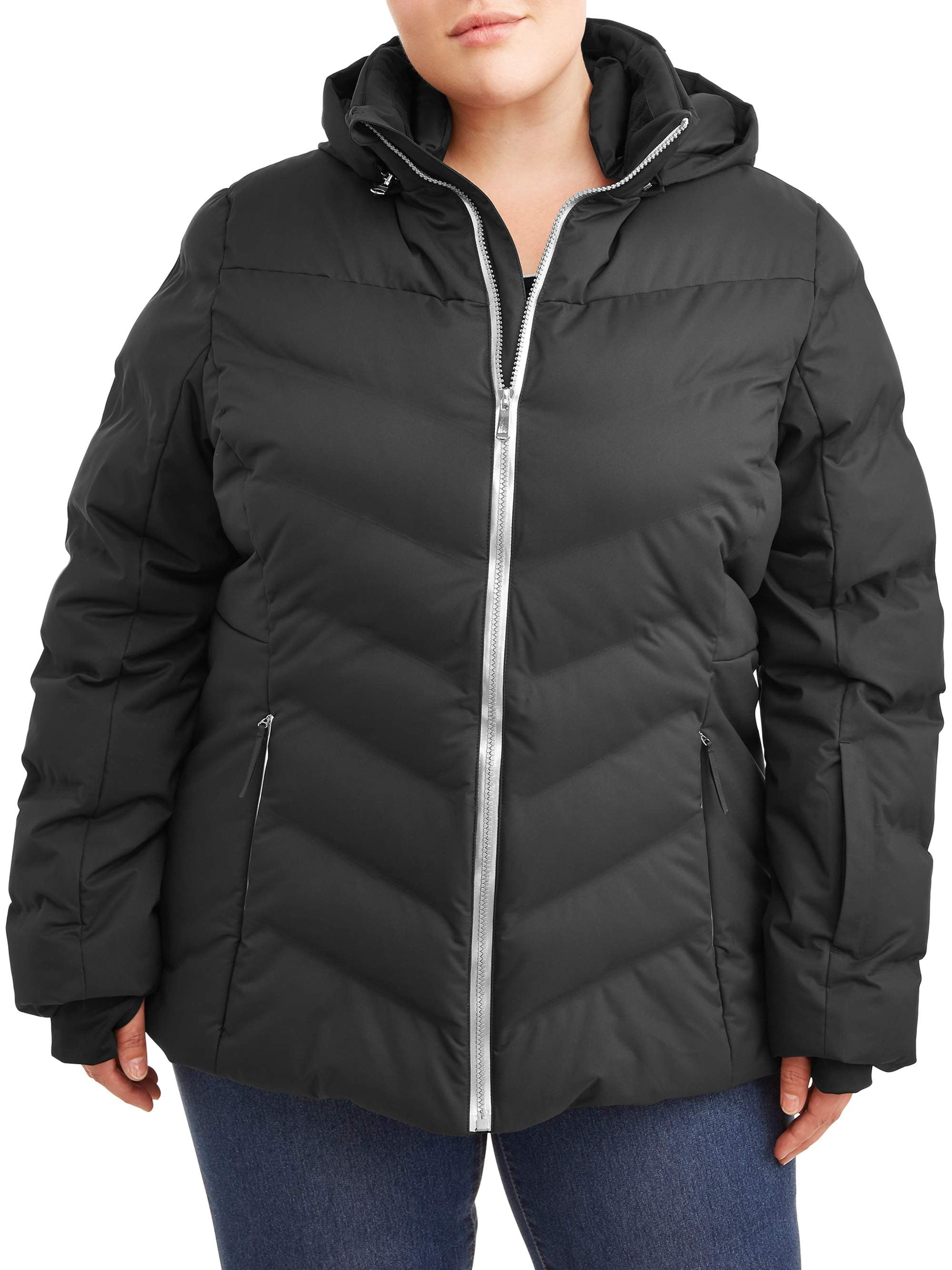 Time and Tru Women's Plus Size Puffer Coat