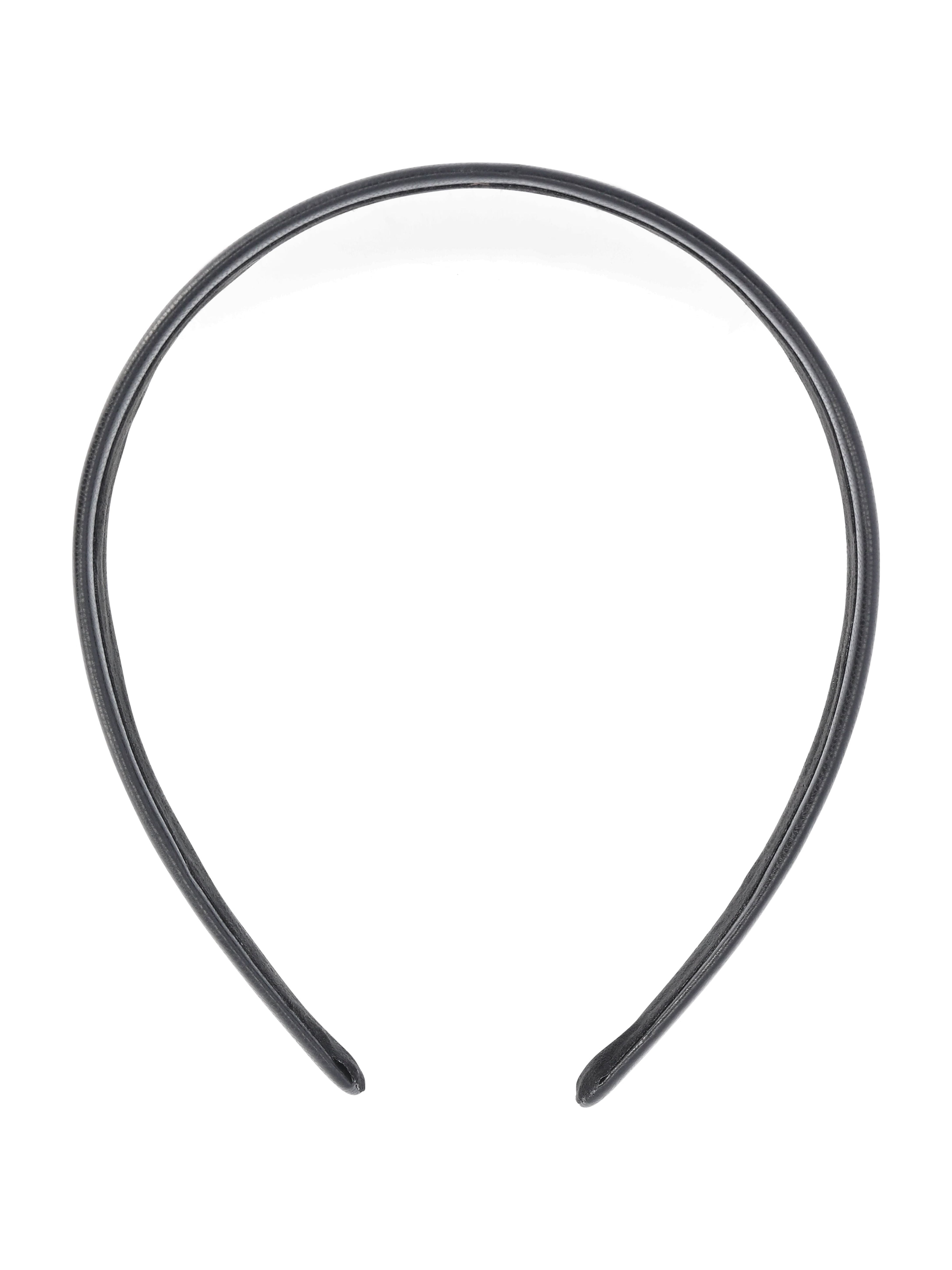 Time and Tru Women's Polyurethane Headband, Black