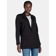 Time and Tru Women's Ponte Knit Blazer, Sizes XS-XXXL