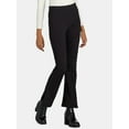 thumbnail image 1 of Time and Tru Women's Ponte Knit Pull On Bootcut Pants, Regular & Short Inseams, Size XS-XXXL, 1 of 5