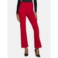 thumbnail image 1 of Time and Tru Women's Ponte Knit Pull On Bootcut Pants, Regular & Short Inseams, Size XS-XXXL, 1 of 5