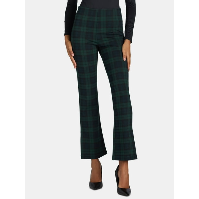 Time and Tru Women's Ponte Bootcut Pants, 30" and 28" Inseams, Size XS-XXXL