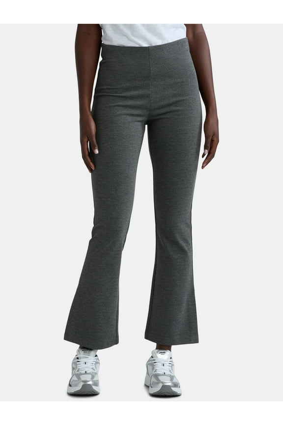 Women's Ponte Knit Pull On Bootcut Pants, Regular & Short Inseams, Size XS-XXXL