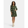 thumbnail image 1 of Time and Tru Women's Poplin Shirt Dress with Long Sleeves, Sizes XS-XXXL, 1 of 4