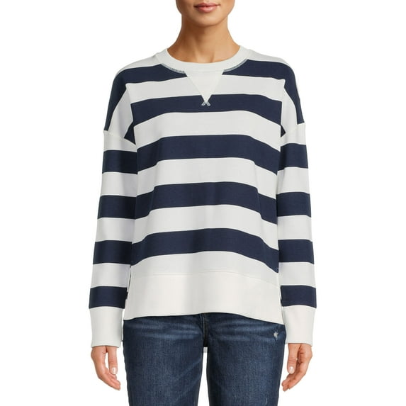 Time and Tru Women's Print Sweatshirt with Long Sleeves