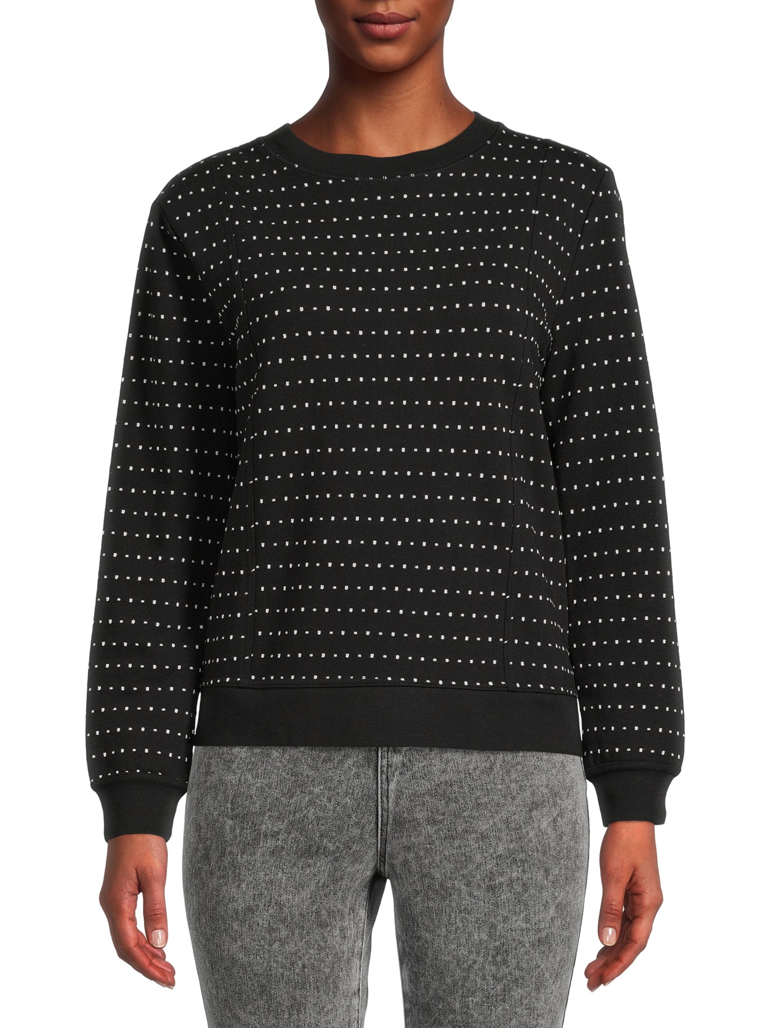 Time and Tru Women's Plus Bobble Knit Turtleneck Sweater, Midweight, Sizes 1X-4X