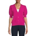 thumbnail image 1 of Time and Tru Women’s Puff Sleeve Cardigan, 1 of 5