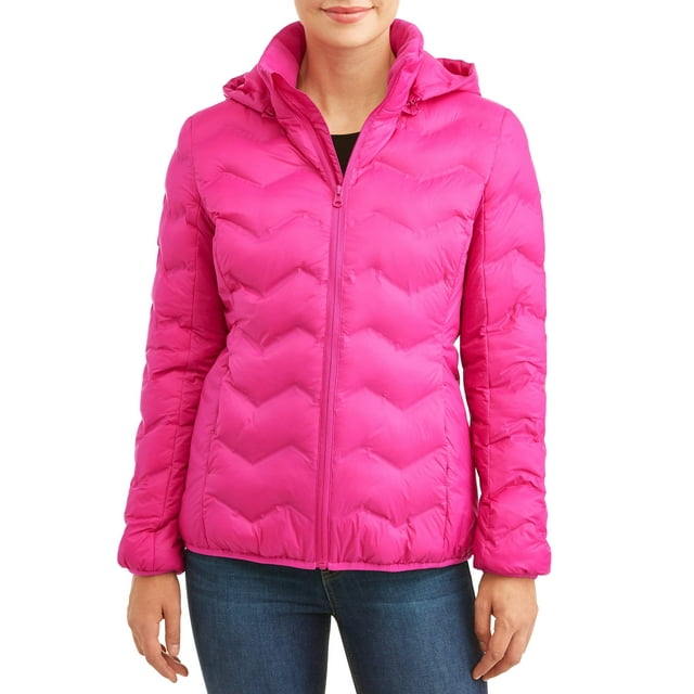 Time and Tru Women's Puffer Coat with Hood