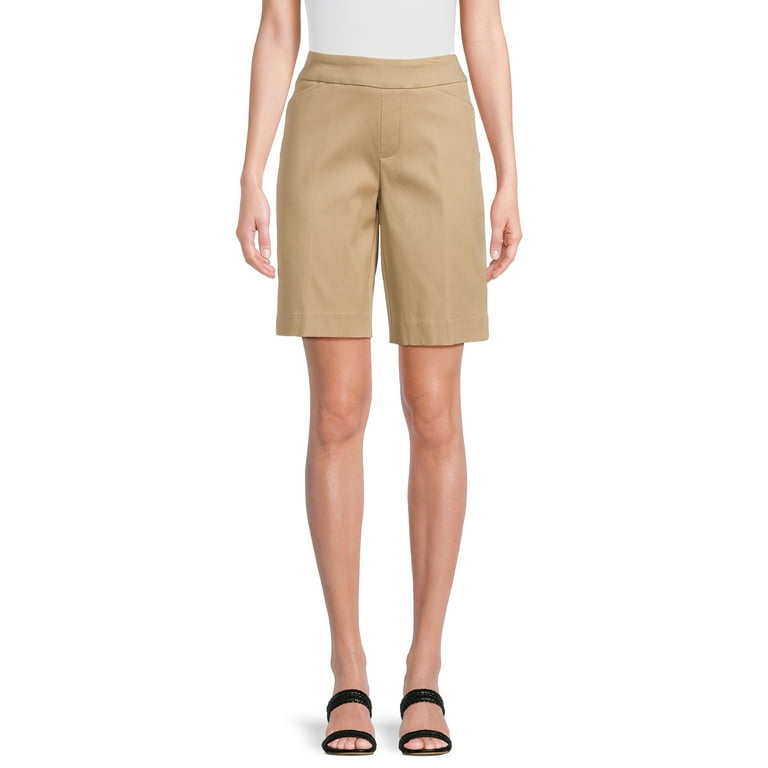 Time and Tru Women s Pull On Bermuda Shorts 10 Inseam Sizes XS XXXL Walmart