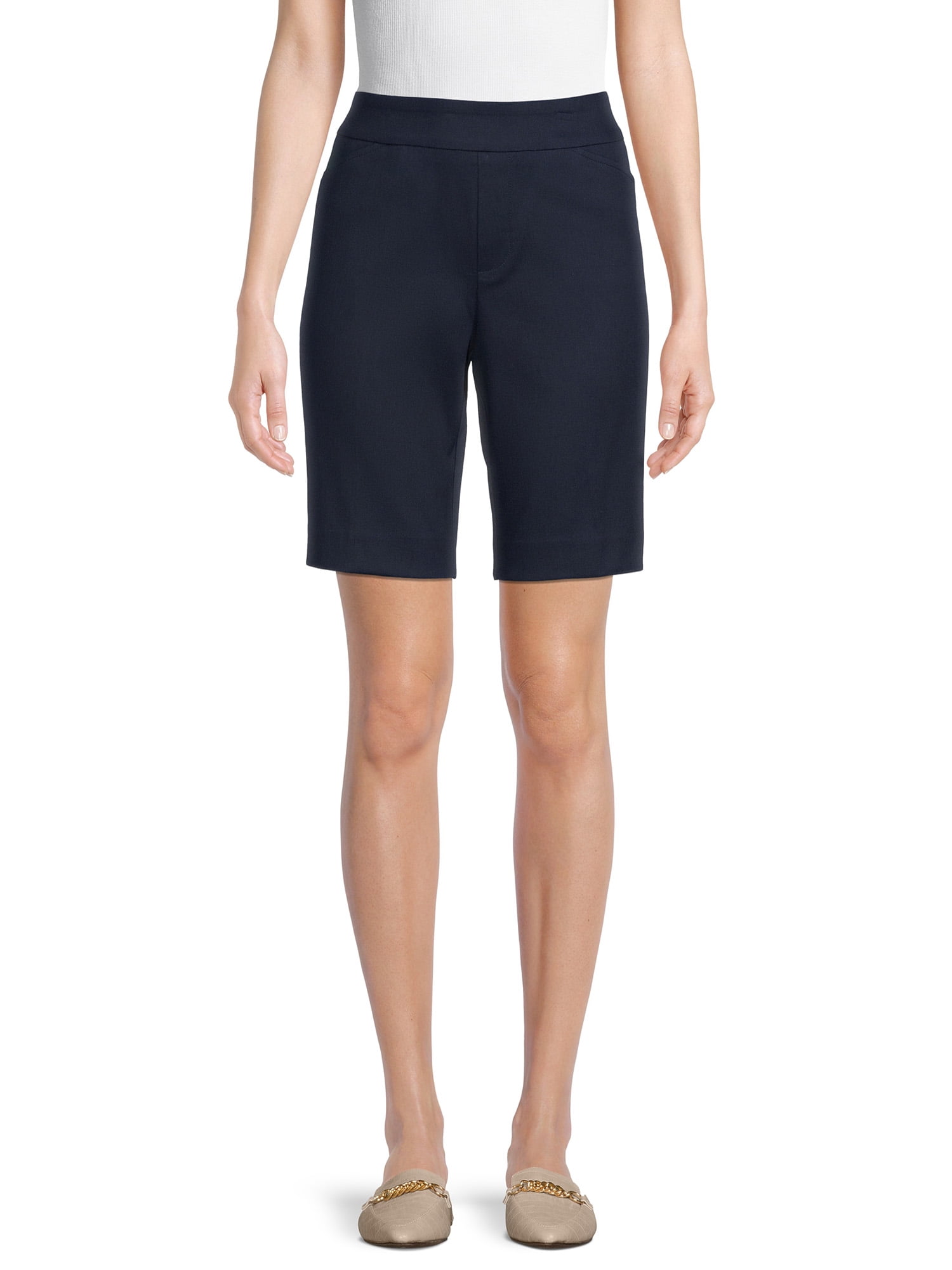 Time and Tru Women's Pull-On Bermuda Shorts, Sizes S-XXL - Walmart.com