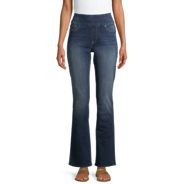 Time and Tru Women’s Pull-On Bootcut Jeans - Walmart.com