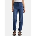 thumbnail image 1 of Time and Tru Women's Pull On Denim Joggers, 28.5" Inseam, Sizes XS-XXXL, 1 of 5