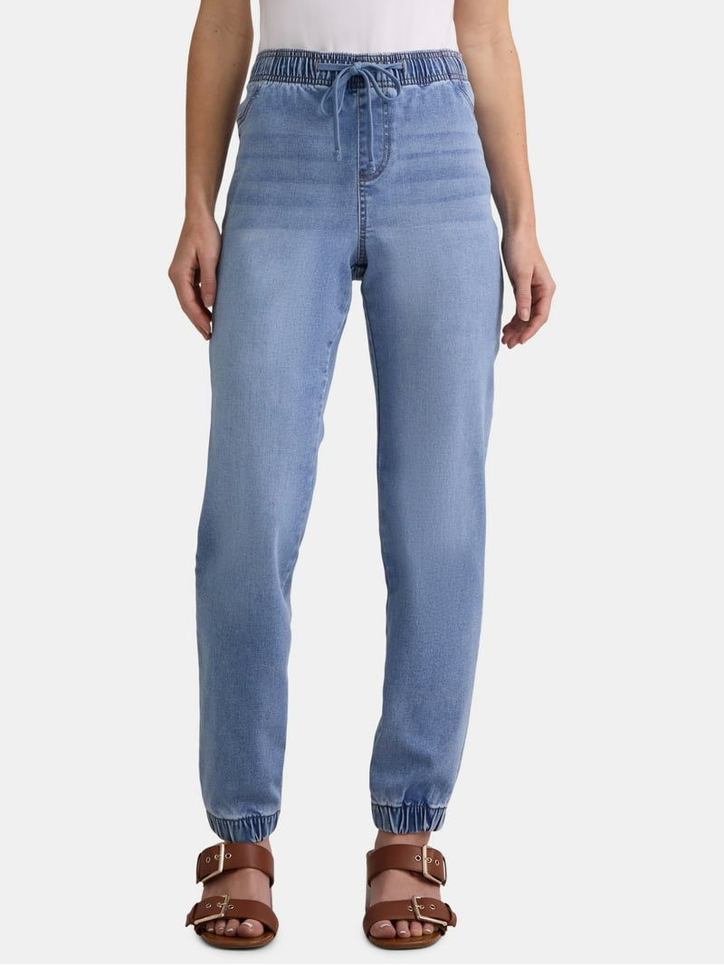 Time and Tru Women's Pull On Denim Joggers inch Inseam