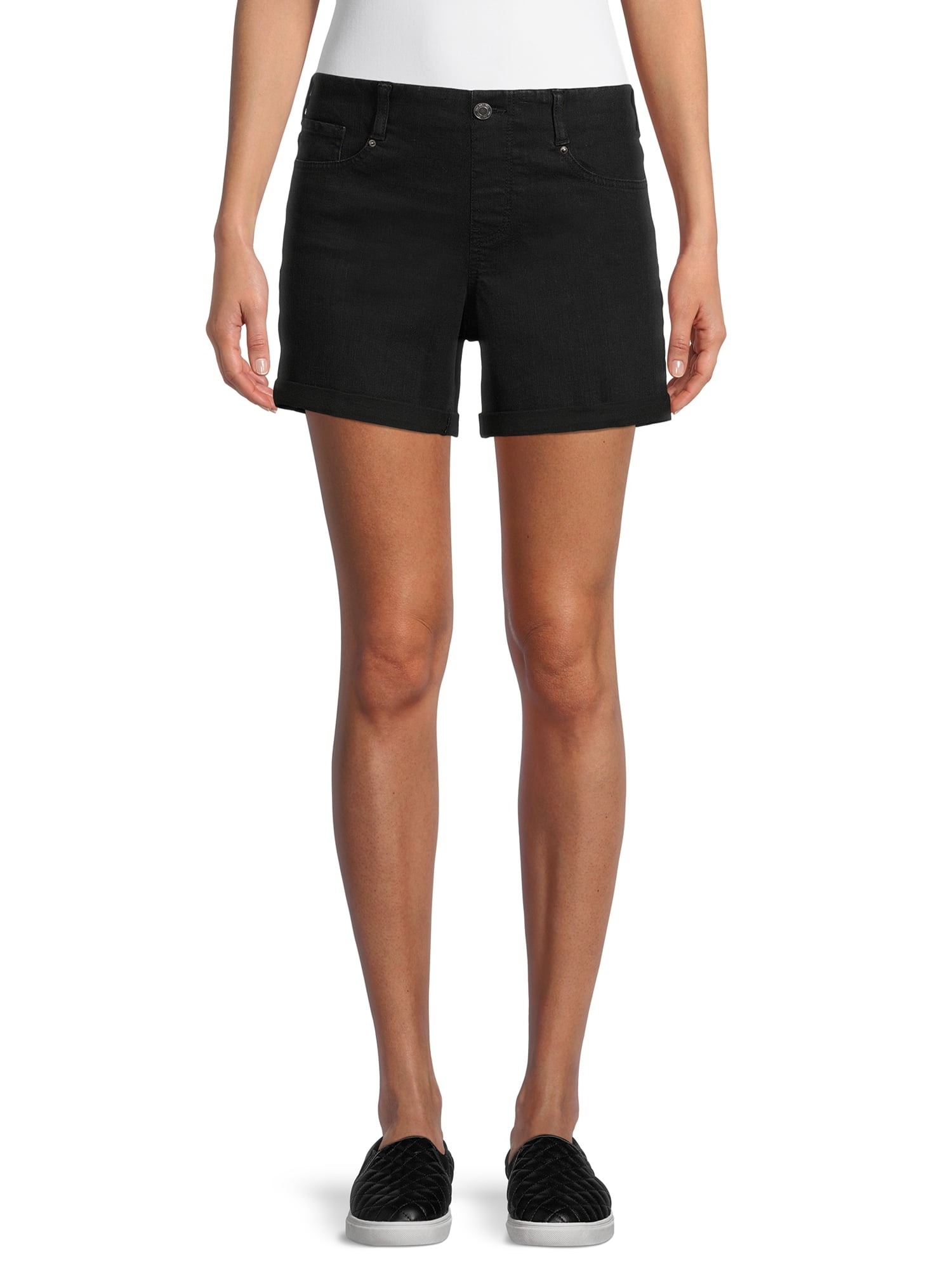 Time and Tru Women's PullOn Denim Shorts, 5" Inseam, Sizes XSXXL