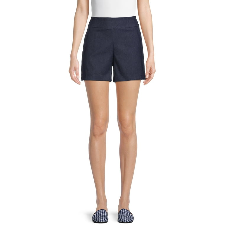 Time and Tru Women s Pull On Millennium Shorts Walmart