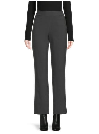 Time and Tru Women's Mid Rise 25 Inseam with Side Zip Closure Kick Flare  Crop Pants