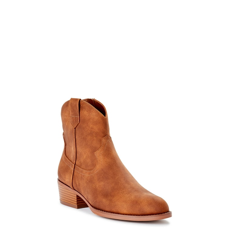 Time and Tru Women s Pull On Western Boots Walmart