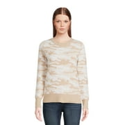 Time and Tru Women's Pullover Crew Neck Sweater, Midweight, Sizes XS-XXXL