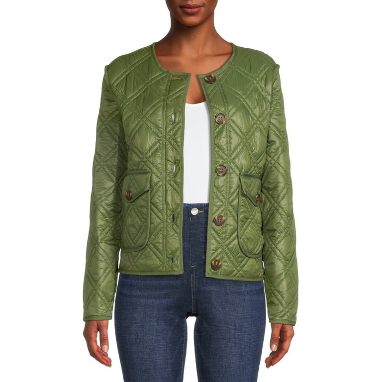 Time and Tru Women's Quilted Jacket, Sizes XS-XXXL 